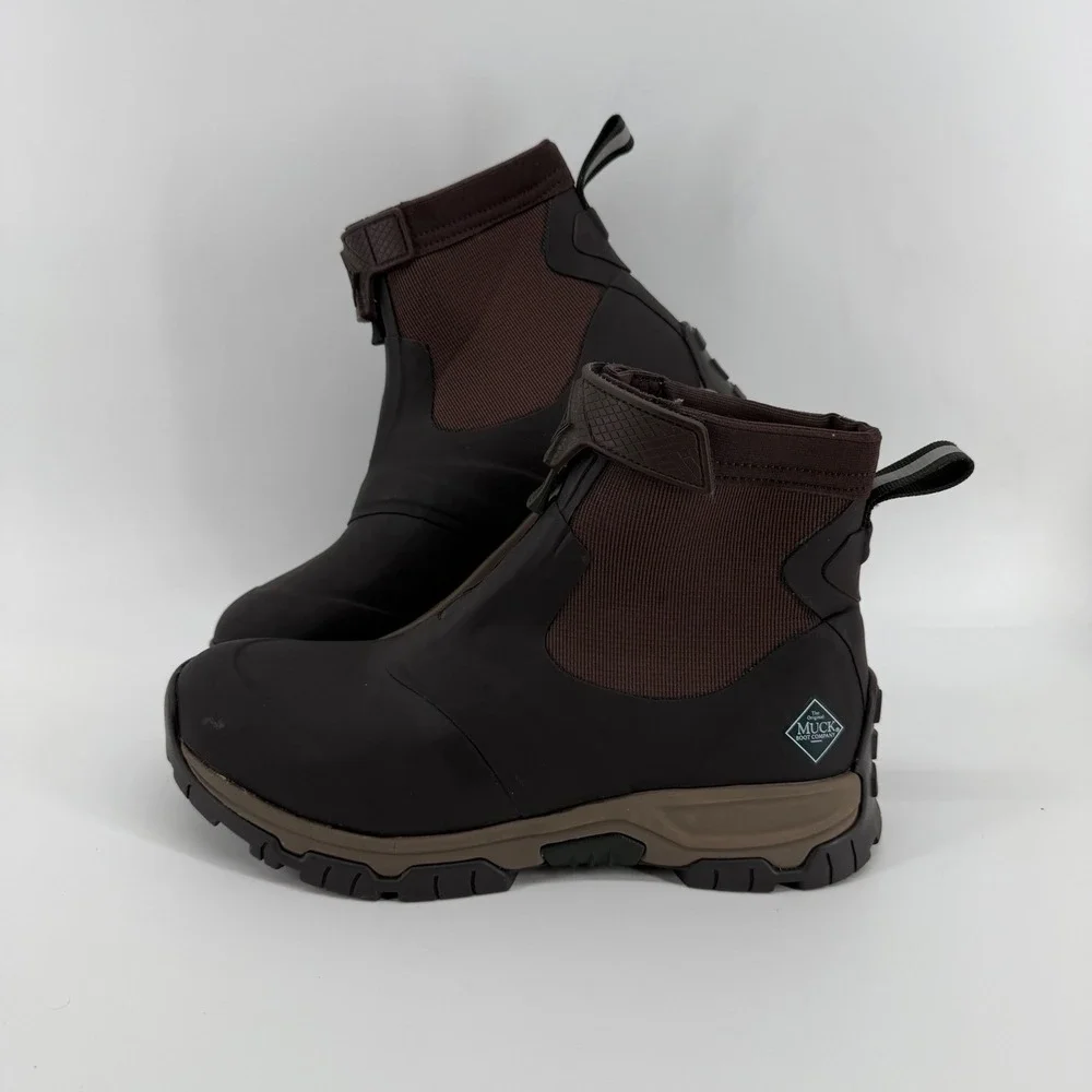 NEW The Original Muck Boot‎ Company Men's Brown Apex mid zip Ankle boot sz 12